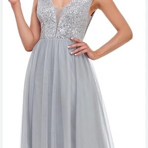 Title:
Ever Pretty Grey Dress - Size L (US 08)  Special Occasions